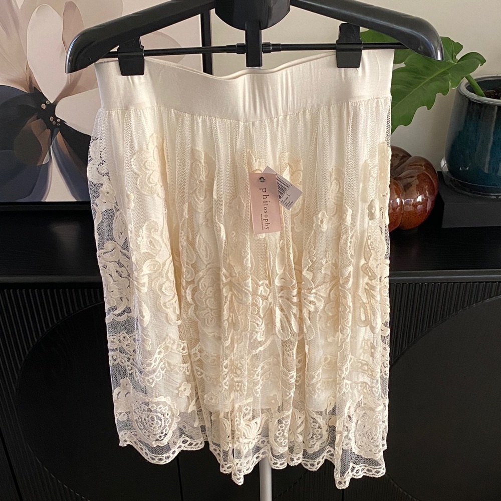 Philosophy Ivory Lace Skirt